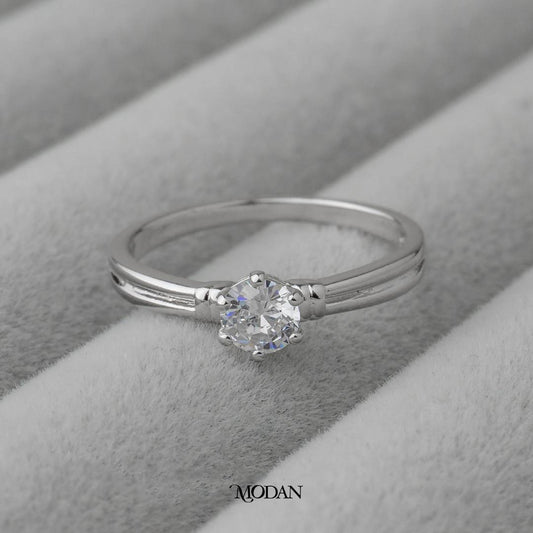 Minimalist Solitaire Wedding Ring Cincin Simple Minimalist Hypoallergenic Gold Plated