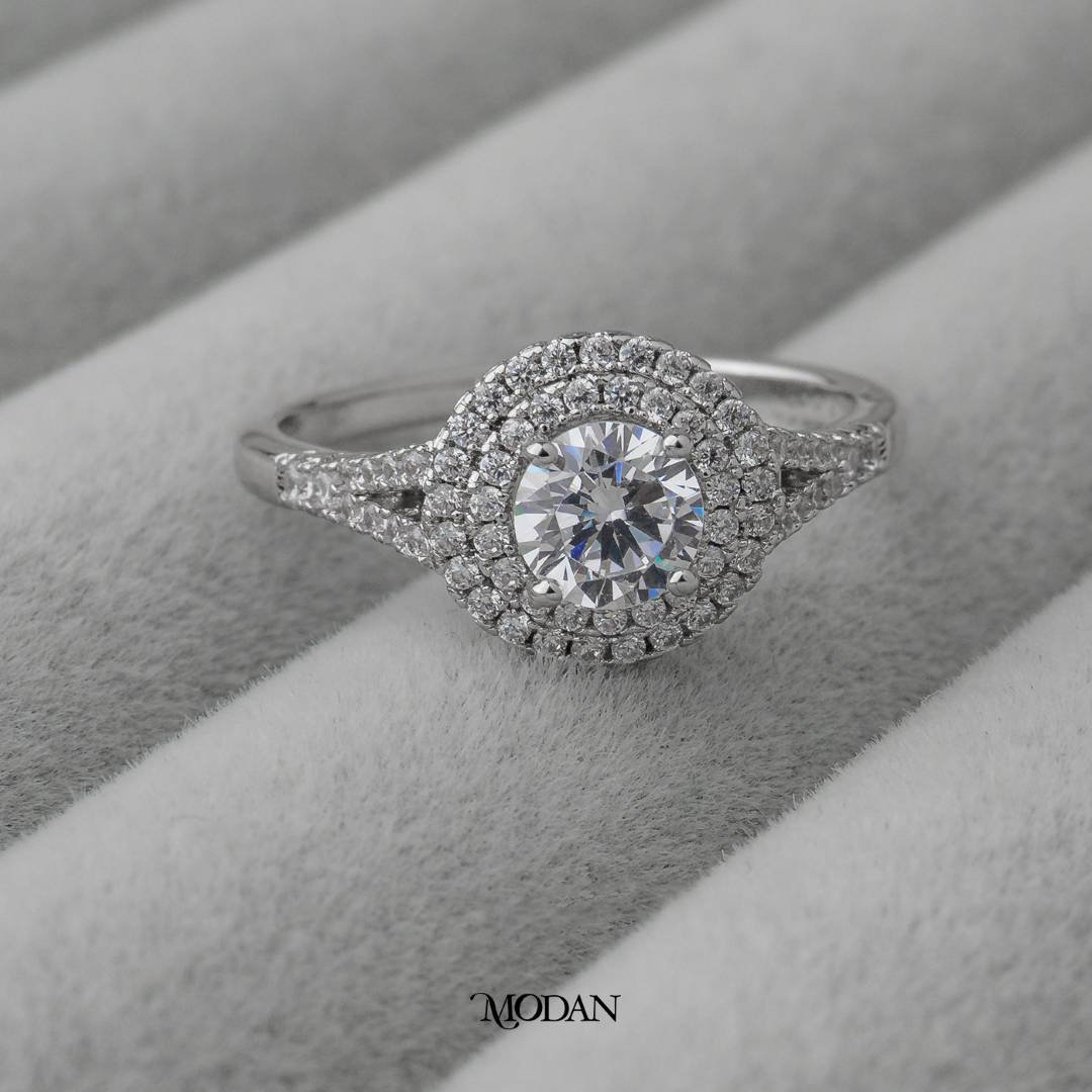 Minimalist Micro Paved Solitaire Wedding Ring Cincin Minimalist Hypoallergenic Gold Plated