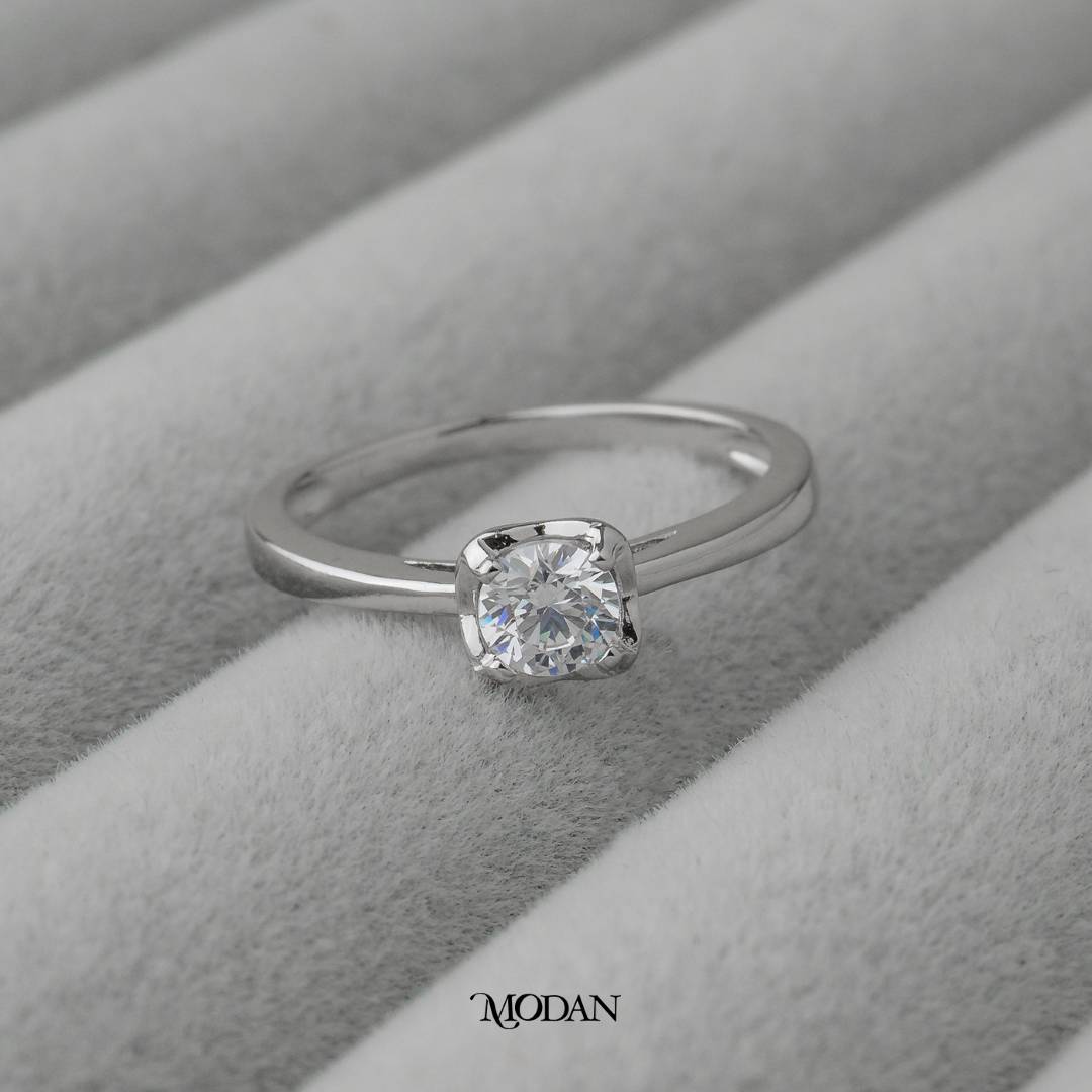 Plain Minimalist Solitaire Wedding Ring Cincin Minimalist Polos Hypoallergenic Gold Plated