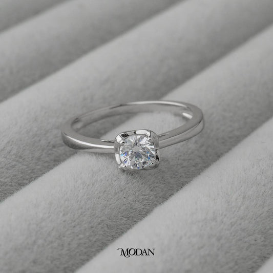 Plain Minimalist Solitaire Wedding Ring Cincin Minimalist Polos Hypoallergenic Gold Plated