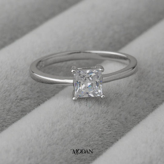 Minimalist Square Wedding Ring Cincin Minimalist Polos Kotak Hypoallergenic Gold Plated