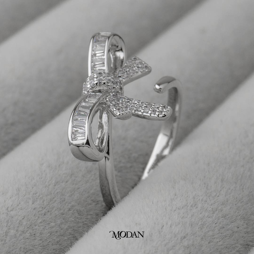 Dainty Ribbon Adjustable Ring Cincin Pita Adjustable Hypoallergenic Gold Plated