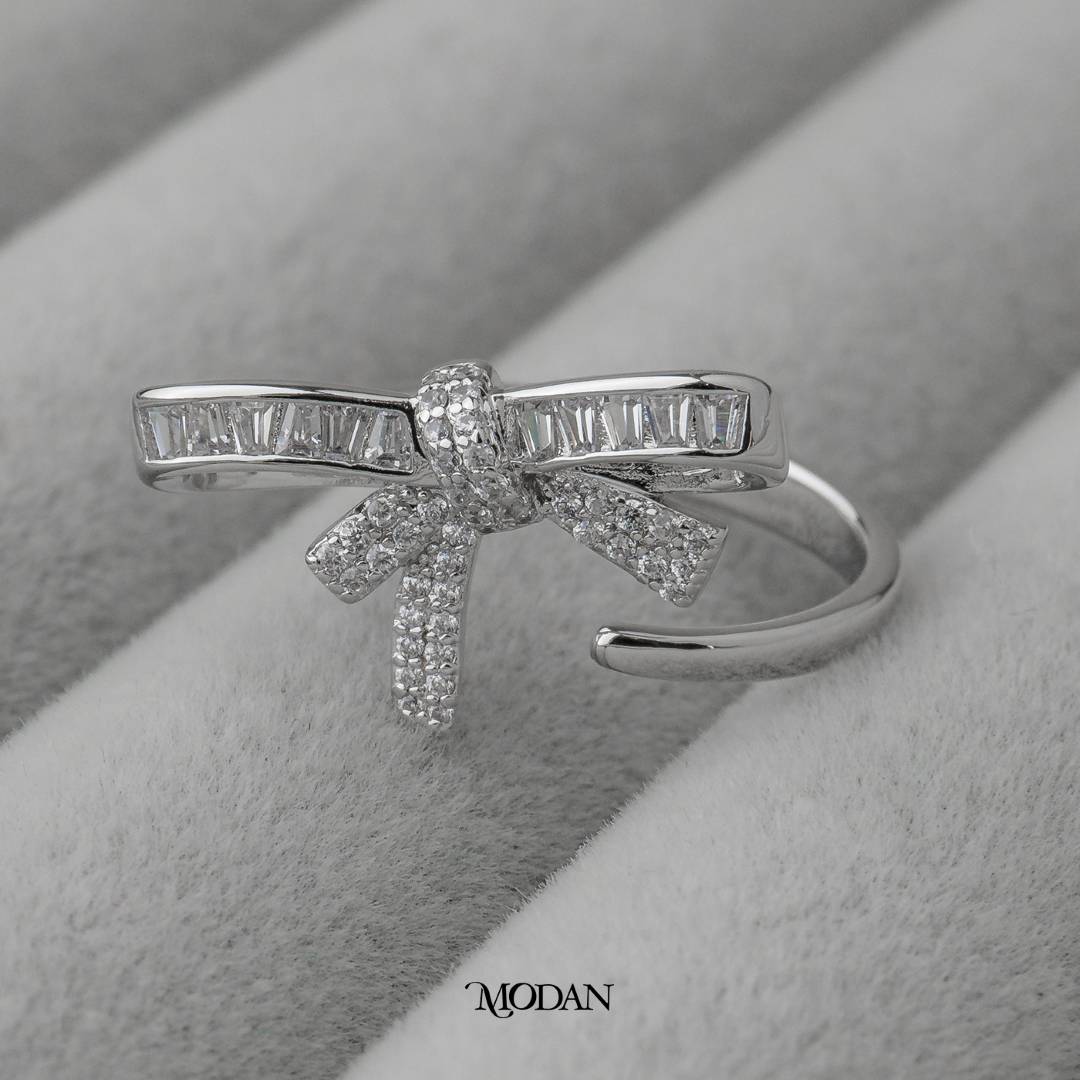 Dainty Ribbon Adjustable Ring Cincin Pita Adjustable Hypoallergenic Gold Plated