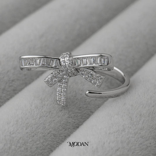 Dainty Ribbon Adjustable Ring Cincin Pita Adjustable Hypoallergenic Gold Plated