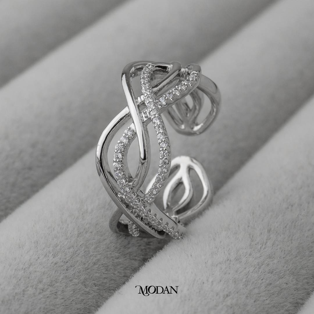 Eternal Infinity Twist Ring Adjustable Cincin Angka Delapan Hypoallergenic Gold Plated