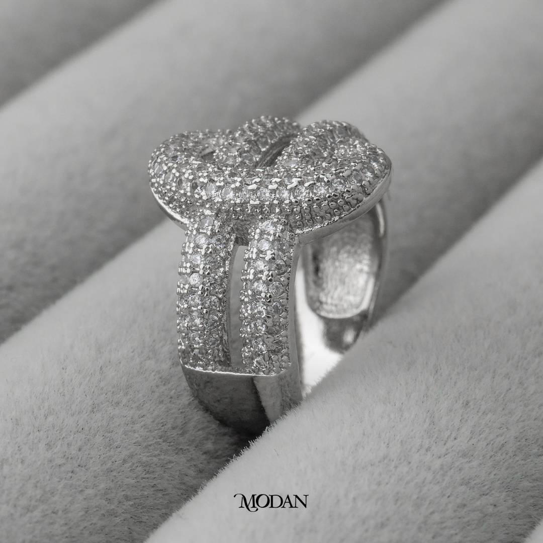 Radiant Knot Band Ring Adjustable Cincin Simpul Hypoallergenic Gold Plated