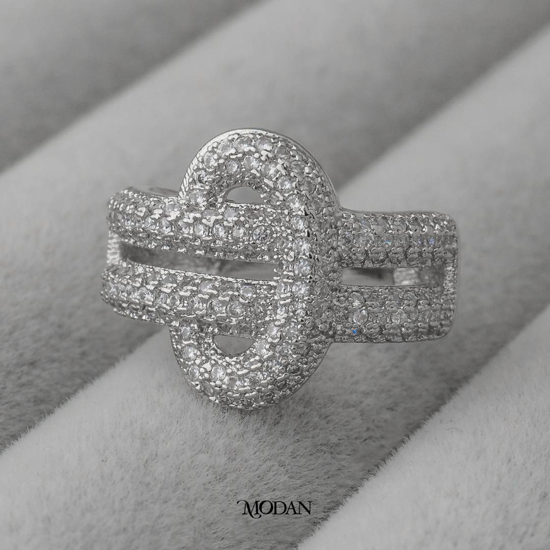 Radiant Knot Band Ring Adjustable Cincin Simpul Hypoallergenic Gold Plated