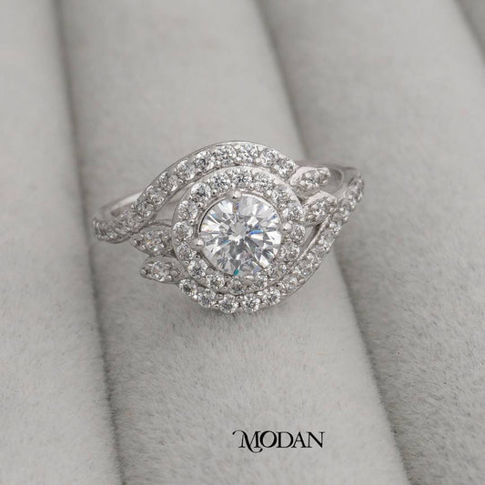 Vintage Muse Floral Glow Ring Cincin Klasik Kilau Kelopak Hypoallergenic Gold Plated