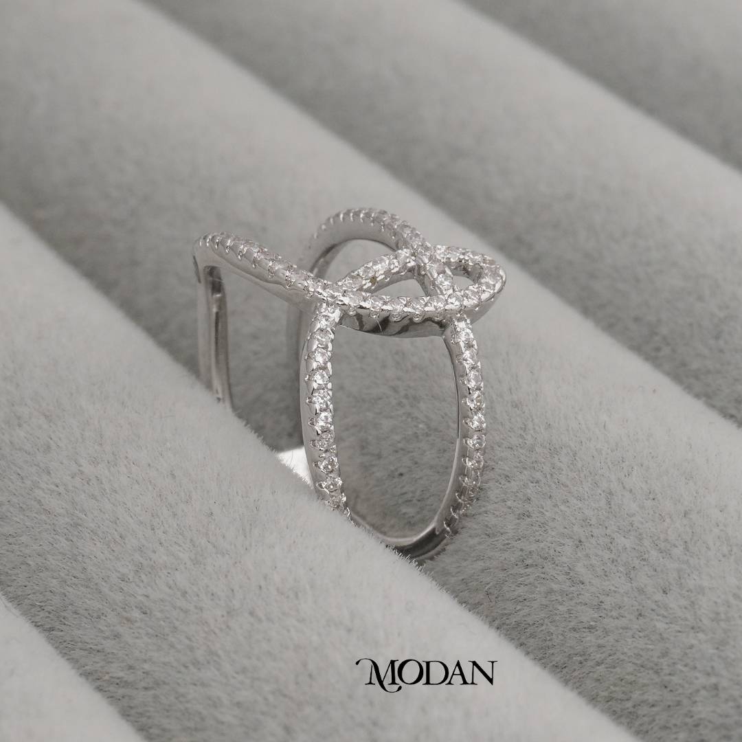 Infinity Loop Statement Ring Cincin Simpul Pesta Hypoallergenic Gold Plated