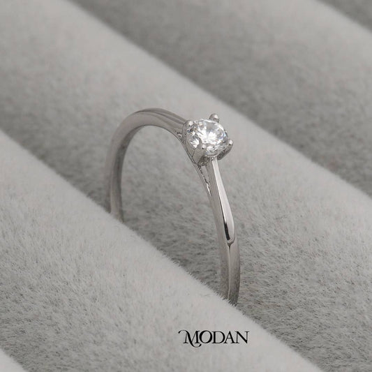 Minimalist Slim Solitaire Ring Cincin Mata Satu Minimalis Hypoallergenic Gold Plated