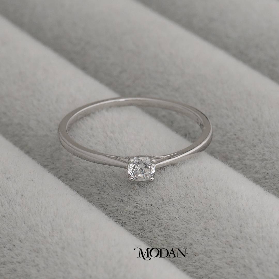Minimalist Slim Solitaire Ring Cincin Mata Satu Minimalis Hypoallergenic Gold Plated