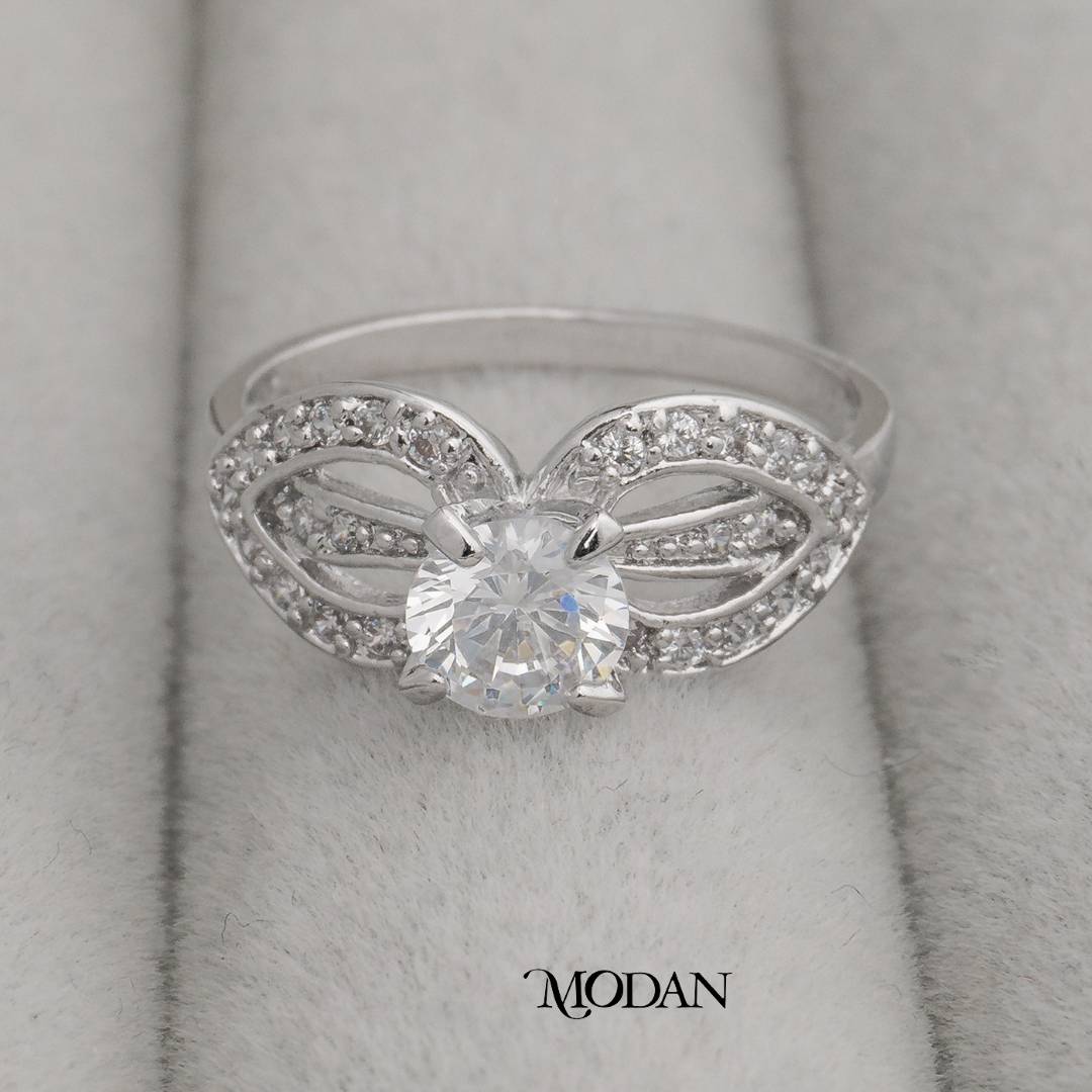 Angel Wings Solitaire Ring Cincin Sayap Malaikat Hypoallergenic Gold Plated