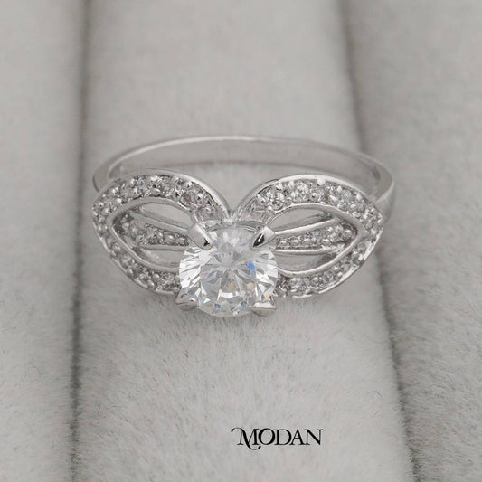 Angel Wings Solitaire Ring Cincin Sayap Malaikat Hypoallergenic Gold Plated
