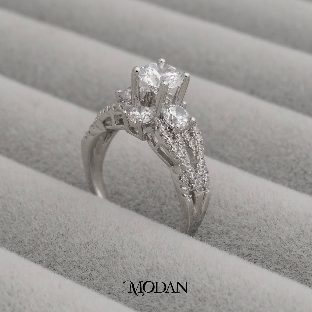 Classic Braided Pave Ring Cincin Klasik Model Anyaman Hypoallergenic Gold Plated