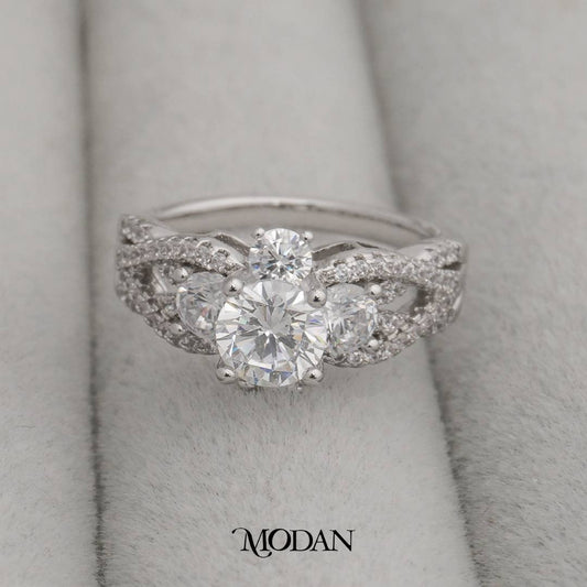 Classic Braided Pave Ring Cincin Klasik Model Anyaman Hypoallergenic Gold Plated
