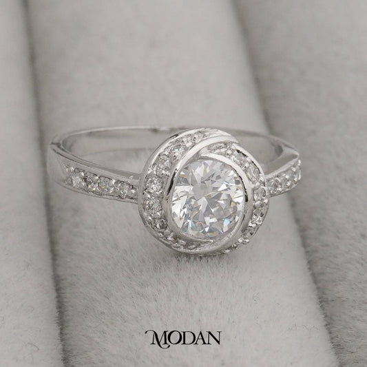 Elegant Wrap Solitaire Ring Cincin Balutan Mata Satu Hypoallergenic Gold Plated