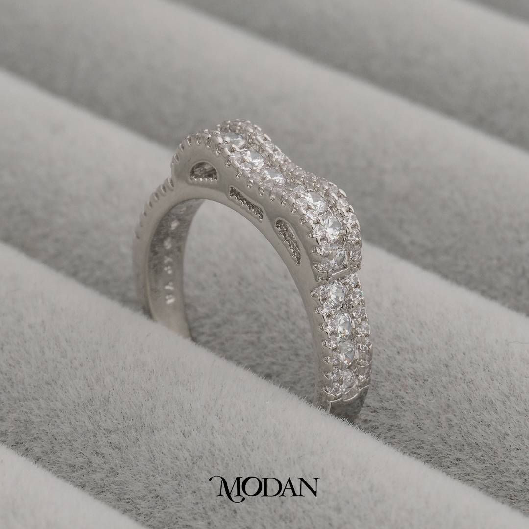 Sparkling Wave Ring Cincin Model Gelombang Hypoallergenic Gold Plated