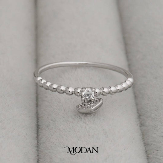 Love Heart Charm Ring Cincin Bandul Hati Hypoallergenic Gold Plated