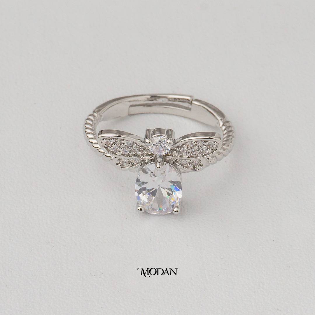 Bee Shaped Adjustable Ring Cincin Lebah Hypoallergenic Gold Plated