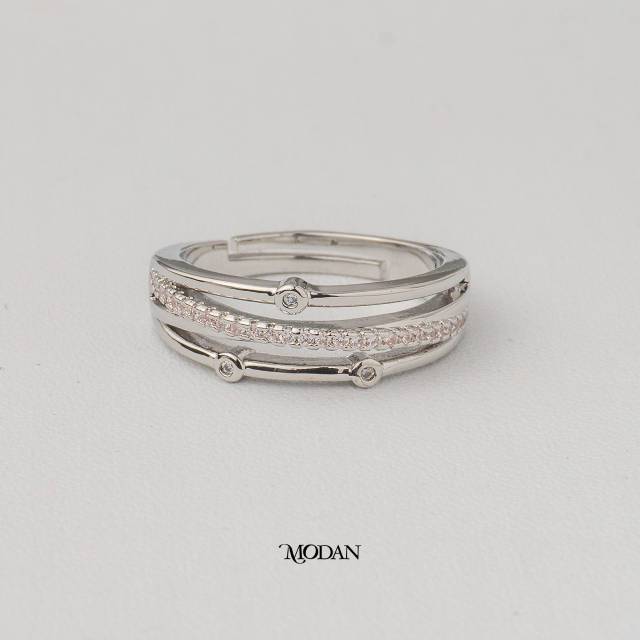 Minimalist Triple Tier Adjustable Ring Cincin 3 Layer Minimalis Hypoallergenic Gold Plated