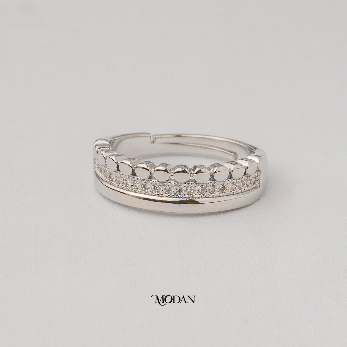 Triple Layer Illusion Band Adjustable Ring Cincin Ilusi 3 Layer Hypoallergenic Gold Plated