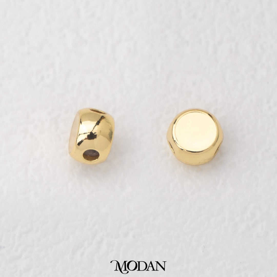 (5Pcs) 5.1mm Double Rubber Silicone Stopper DIY Closure Karet Serut Gelang/Kalung Hypoallergenic Gold Filled