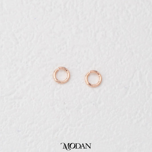 (10 pcs) 5mm Jump Ring O 6mm DIY Necklace Closure Pengait Bulat Hypoallergenic Gold Filled