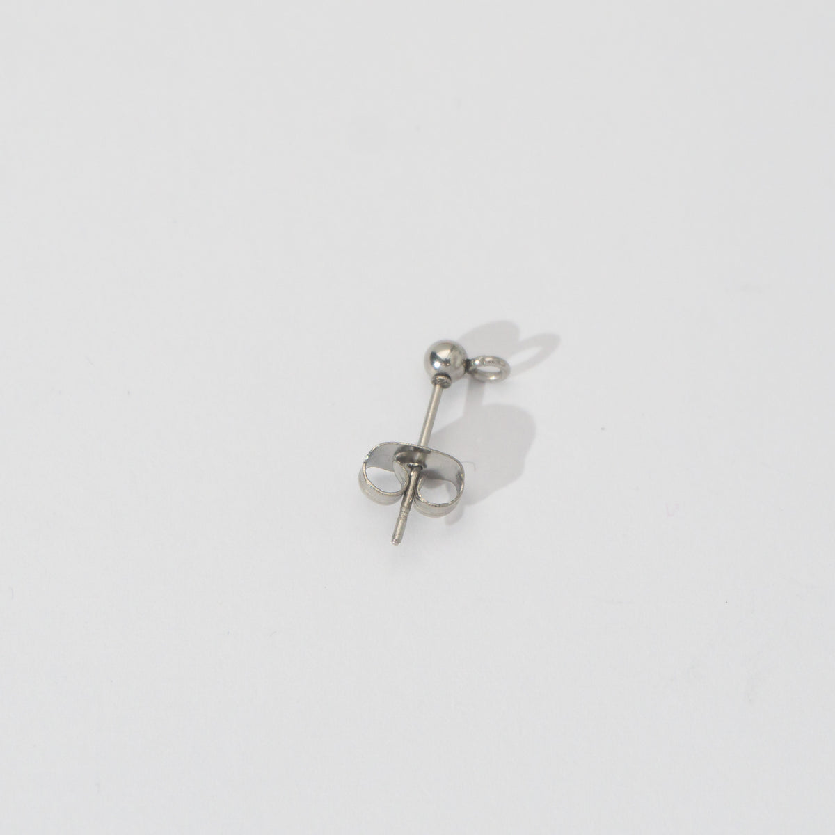 (10pcs) (3mm) Plain Round Half Stud Earrings DIY Anting Tusuk Setengah Jadi Bulat Polos Hypoallergenic Stainless Steel