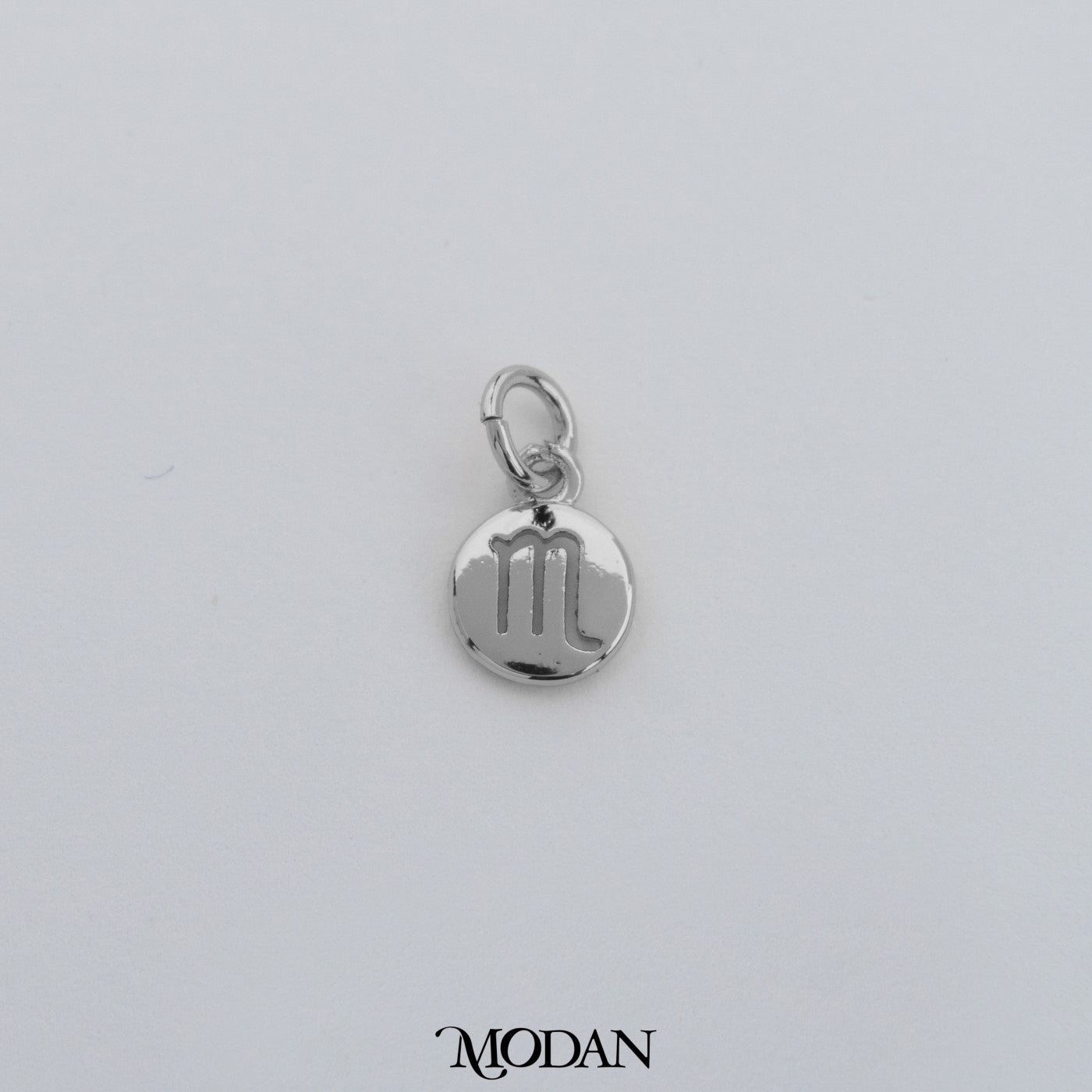 Mini Round Zodiac Sign Charm DIY Charm Liontin Kalung Logo Zodiak Bulat Polos Hypoallergenic Gold Filled