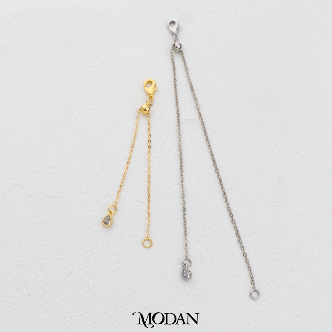 Adjustable Extender Instant Daily Wear Rantai Tambahan Serut Untuk Kalung Gelang Hypoallergenic Gold Filled