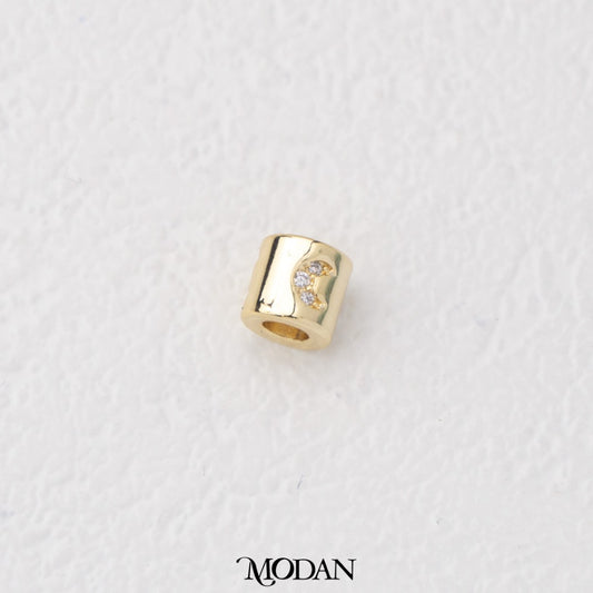 Minimalist Star Tube DIY Beads Manik Liontin Gelang/kalung Tabung Bintang Hypoallergenic Gold Filled
