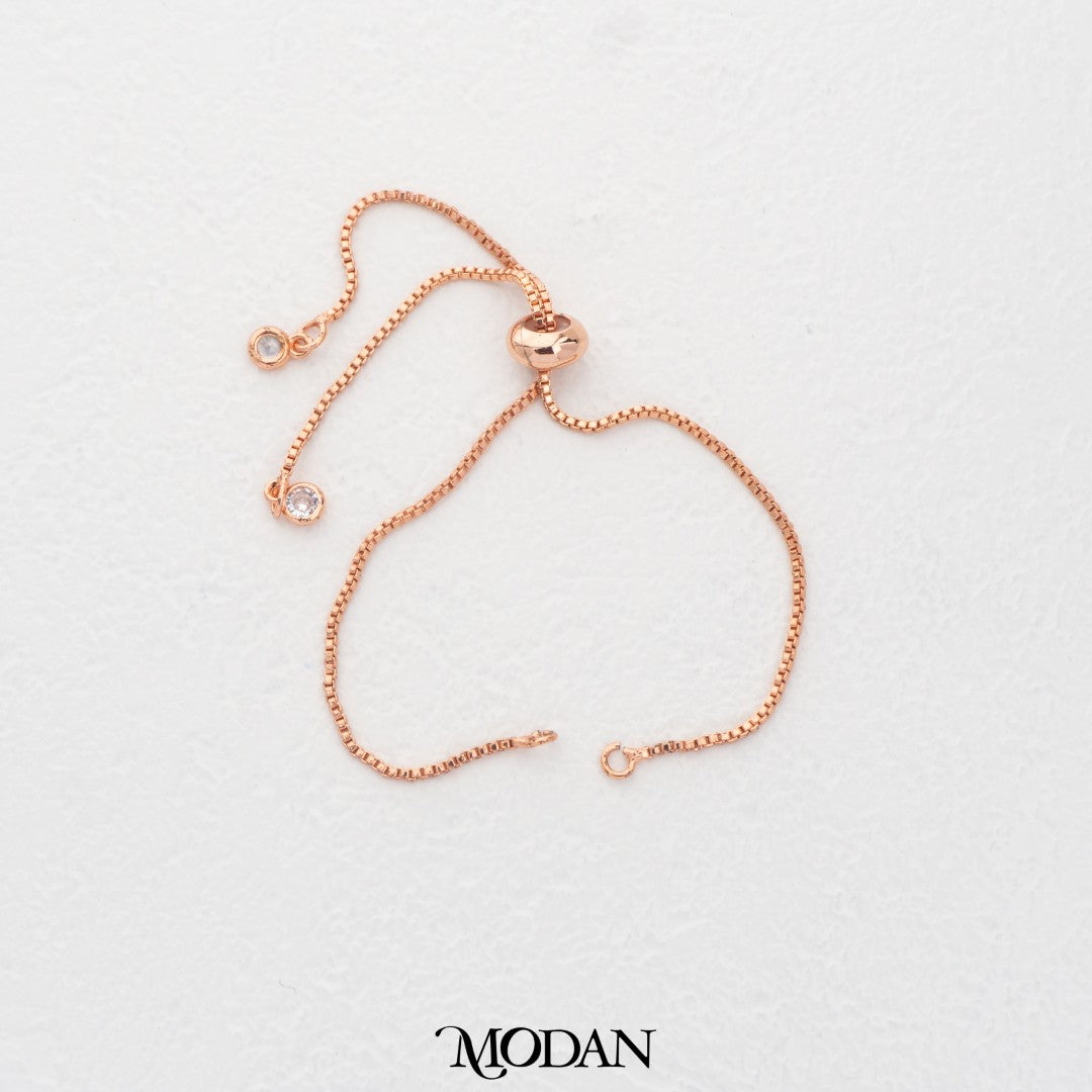 Rosegold Unfinished Plain Adjustable Bracelet DIY Gelang Adjustable Hypoallergenic Gold Plated