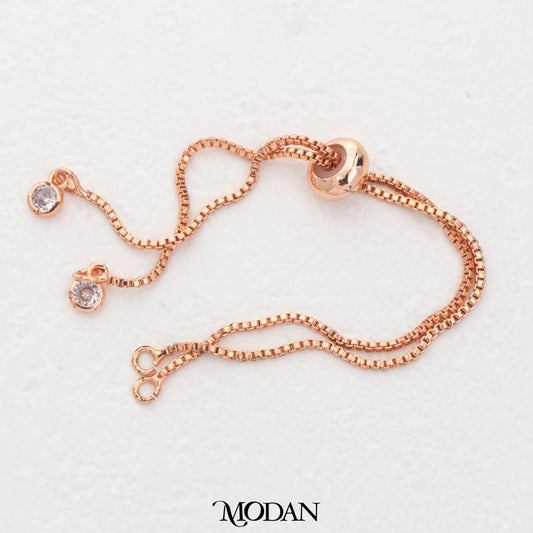 Rosegold Unfinished Plain Adjustable Bracelet DIY Gelang Adjustable Hypoallergenic Gold Plated