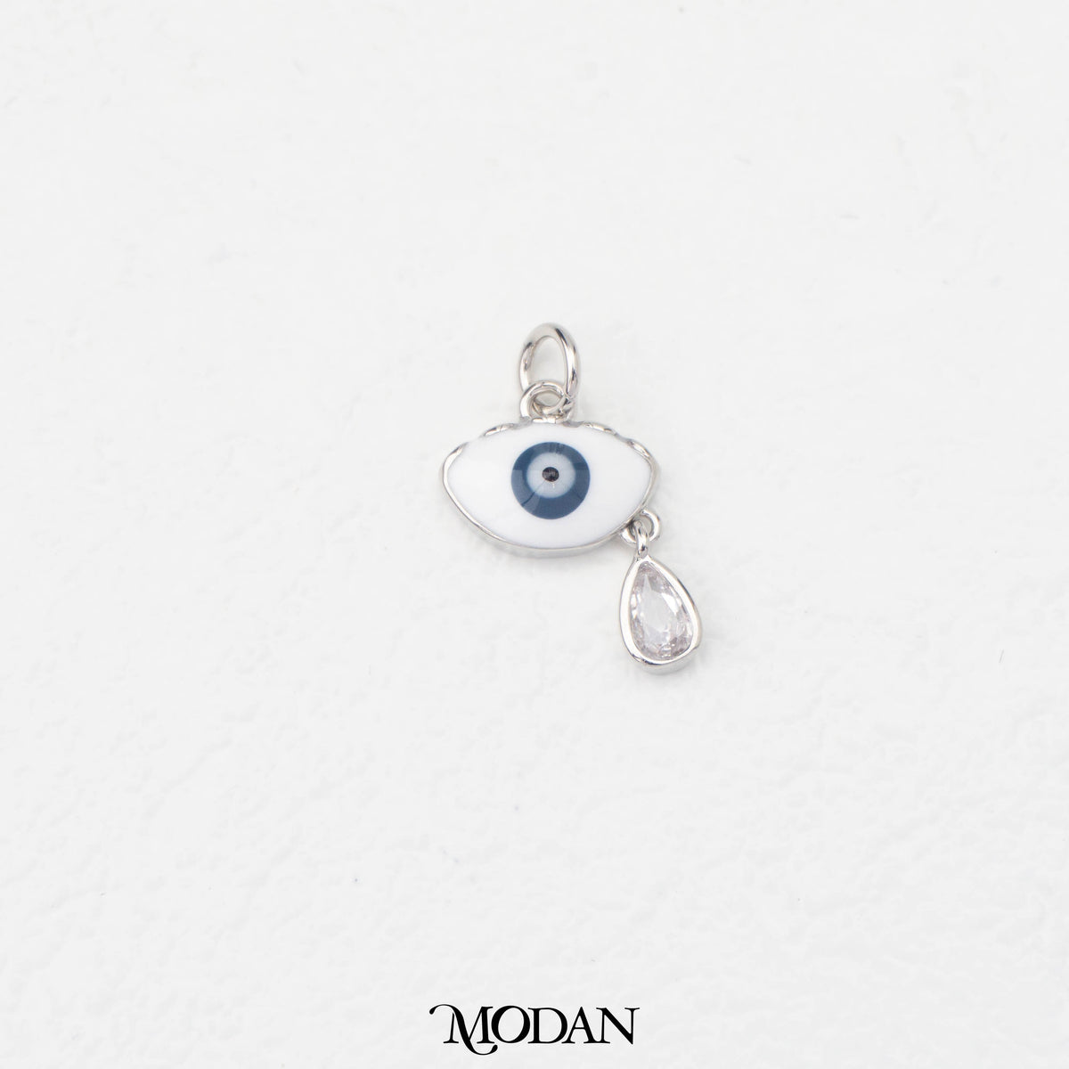 Evil Eye Enamel Teardrop Dangle DIY Charm Liontin Mata Iblis Tetes Air Mata Gantung Hypoallergenic Gold Plated