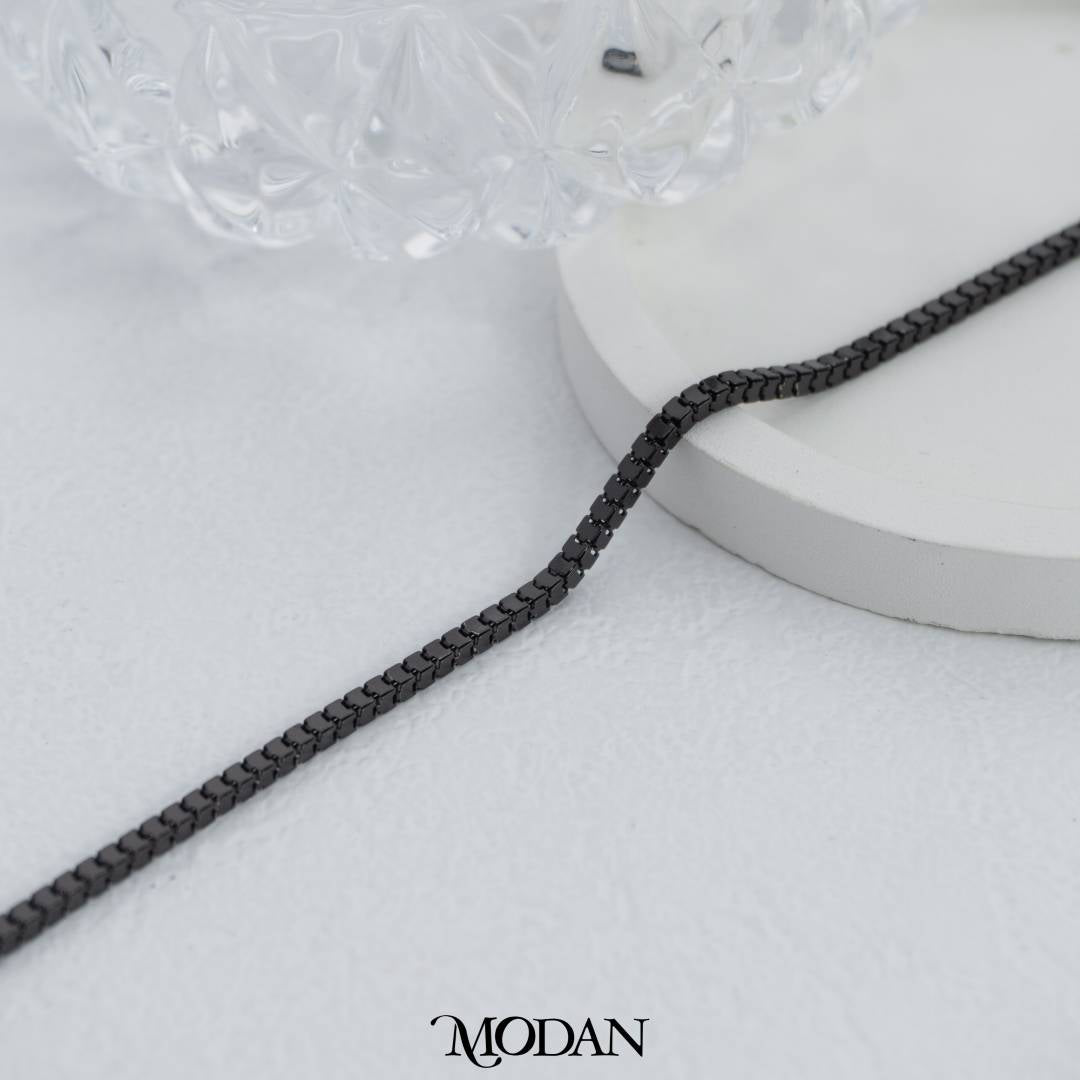 Unisex Black Box Chain DIY Chain Rantai Kalung Pria Wanita Hypoallergenic Stainless Steel