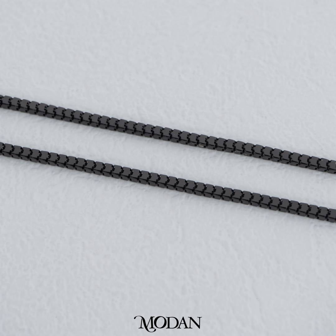 Unisex Black Box Chain DIY Chain Rantai Kalung Pria Wanita Hypoallergenic Stainless Steel