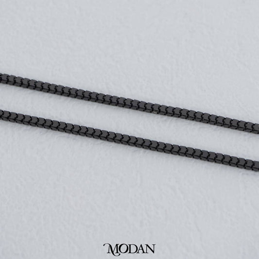 Unisex Black Box Chain DIY Chain Rantai Kalung Pria Wanita Hypoallergenic Stainless Steel