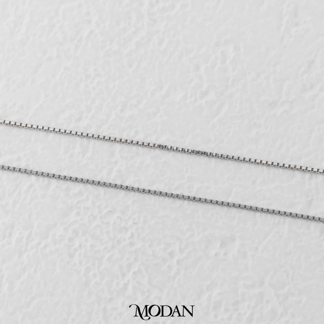 45cm Silver Box Chain DIY Chain Rantai Kalung Silver Polos Hypoallergenic S925
