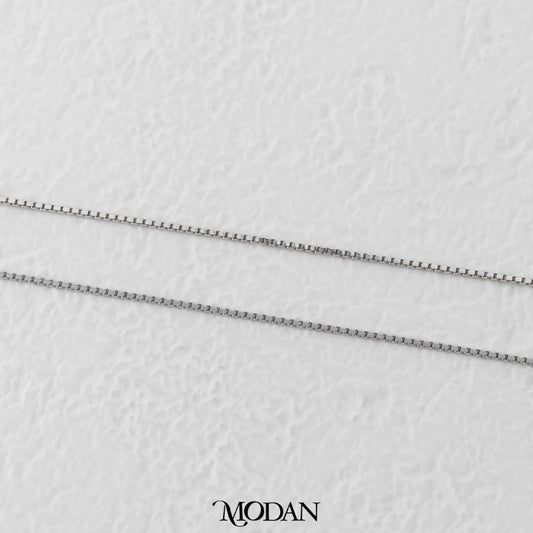 45cm Silver Box Chain DIY Chain Rantai Kalung Silver Polos Hypoallergenic S925