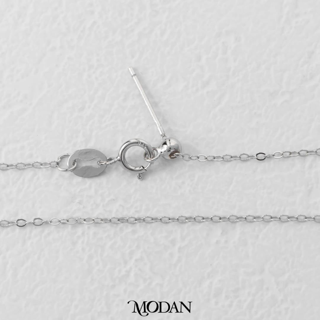 45cm Silver Adjustable Chain DIY Chain Rantai Kalung Silver Polos Hypoallergenic S925