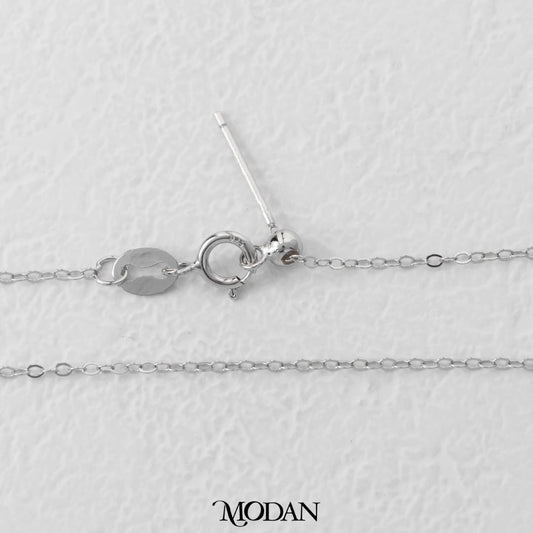 45cm Silver Adjustable Chain DIY Chain Rantai Kalung Silver Polos Hypoallergenic S925