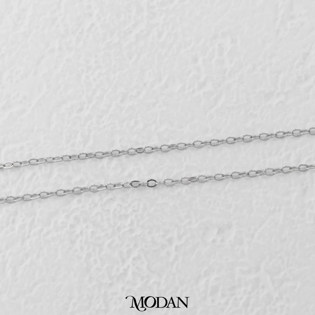 45cm Silver Adjustable Chain DIY Chain Rantai Kalung Silver Polos Hypoallergenic S925