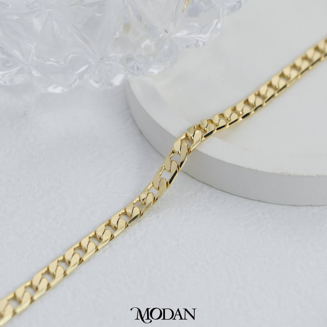 49cm Golden Plain Curb Chain DIY Chain Rantai Kalung Hypoallergenic Gold Filled