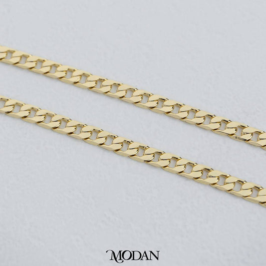 49cm Golden Plain Curb Chain DIY Chain Rantai Kalung Hypoallergenic Gold Filled