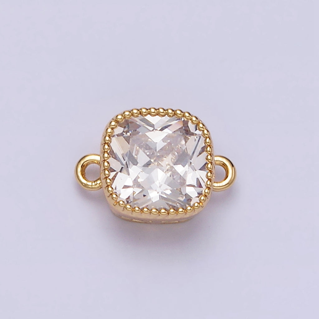 Tiny Colorful Square DIY Connector Liontin Sambung Warna Warni Hypoallergenic Gold Filled