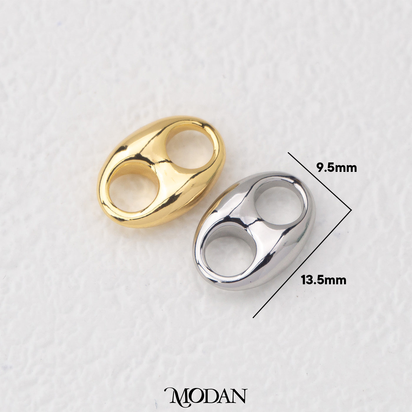 Simple Plain Two Hole DIY Connector Liontin Konektor 2 Lubang Simple Hypoallergenic Gold Filled