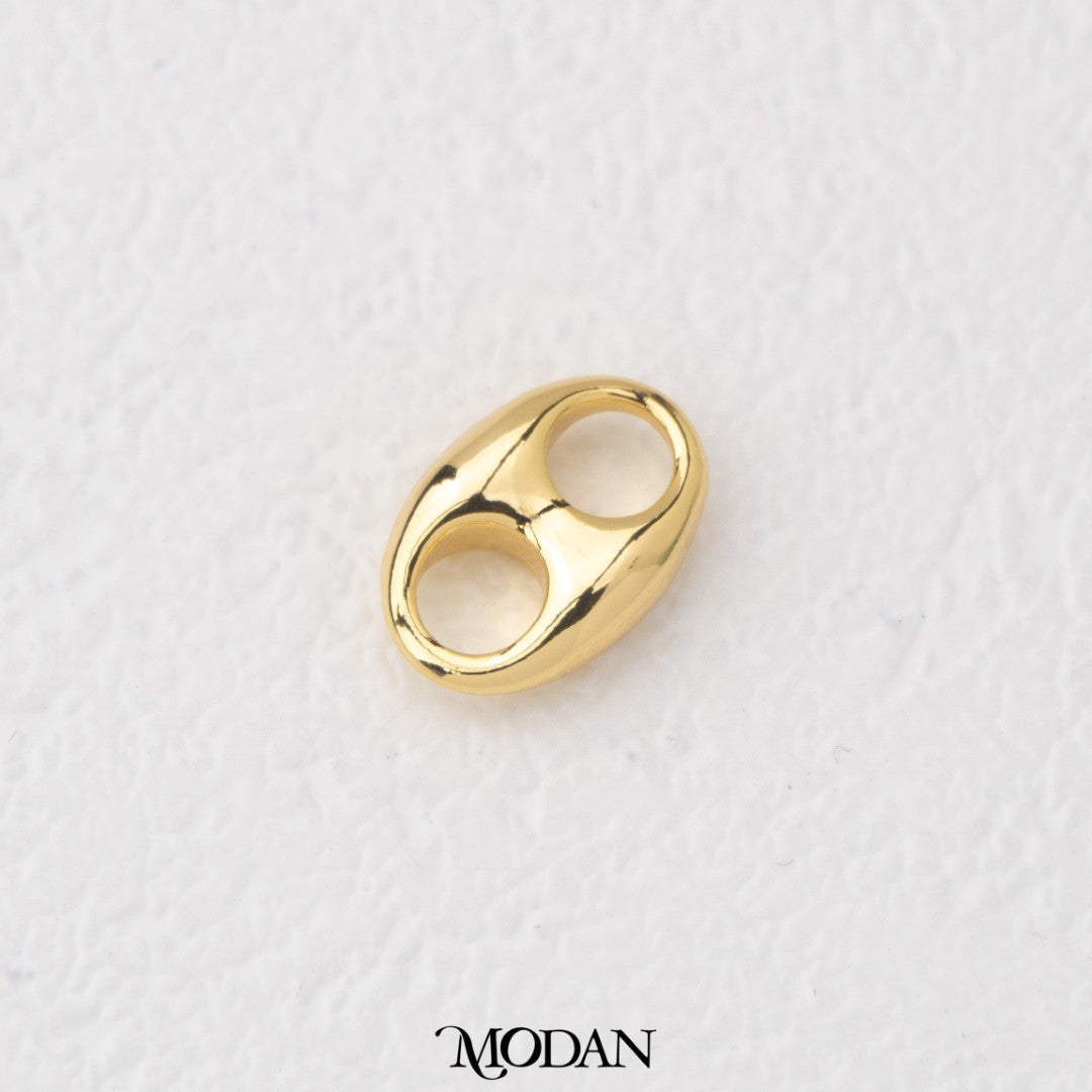 Simple Plain Two Hole DIY Connector Liontin Konektor 2 Lubang Simple Hypoallergenic Gold Filled
