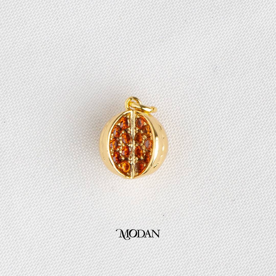 Summer Watermelon 3D Fruit DIY Charm Liontin Buah Semangka Hypoallergenic Gold Filled