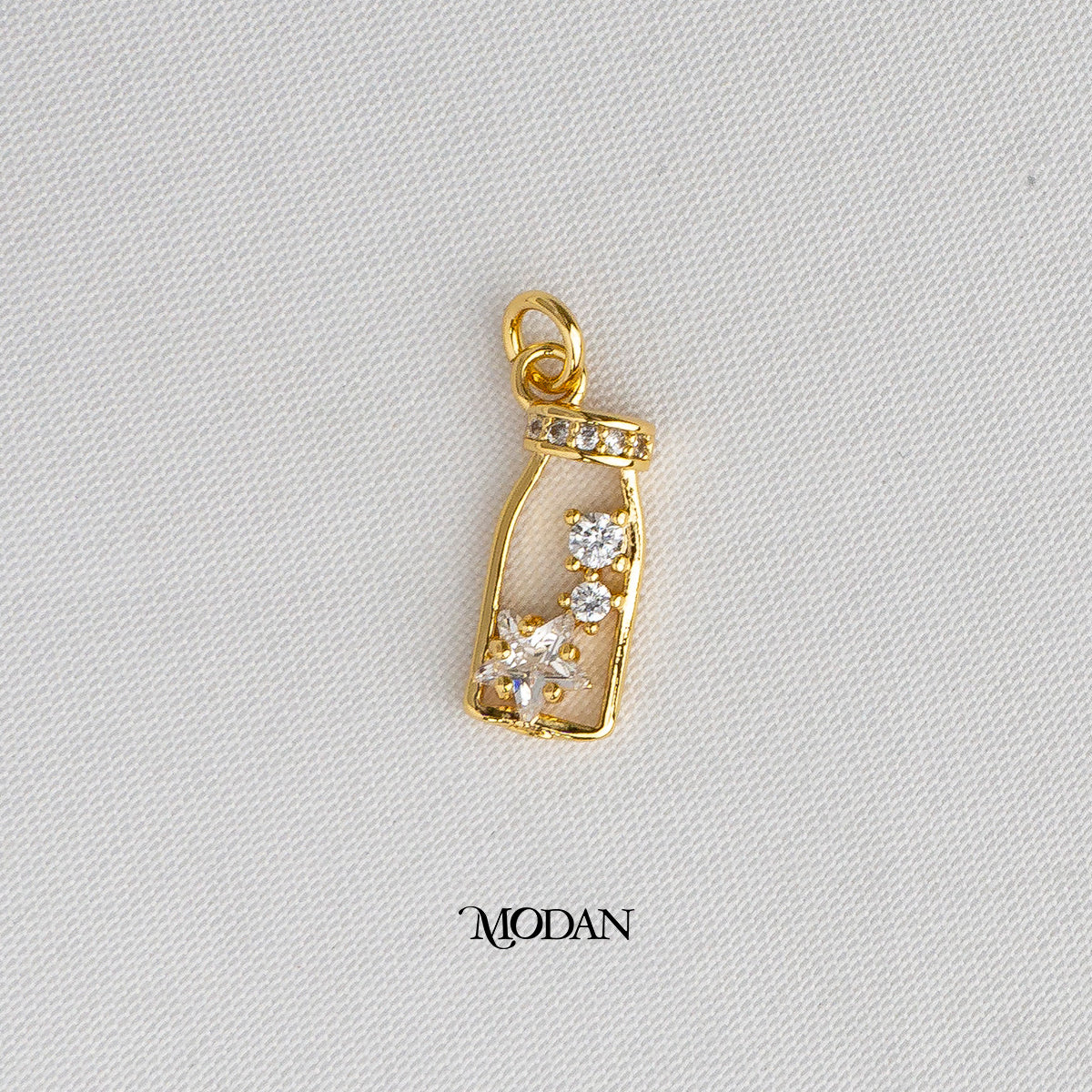 Cocktail Party Star Bottle DIY Charm Liontin Botol Bintang Hypoallergenic Gold Filled