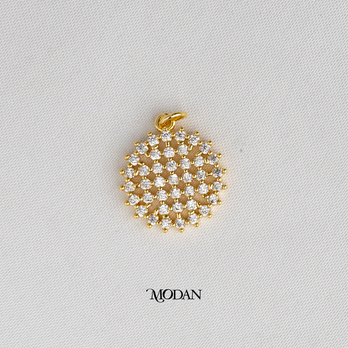 Clear, Green Geometric Circle Bar DIY Charm Liontin Lingkaran Berlian Pasir Hypoallergenic Gold Plated